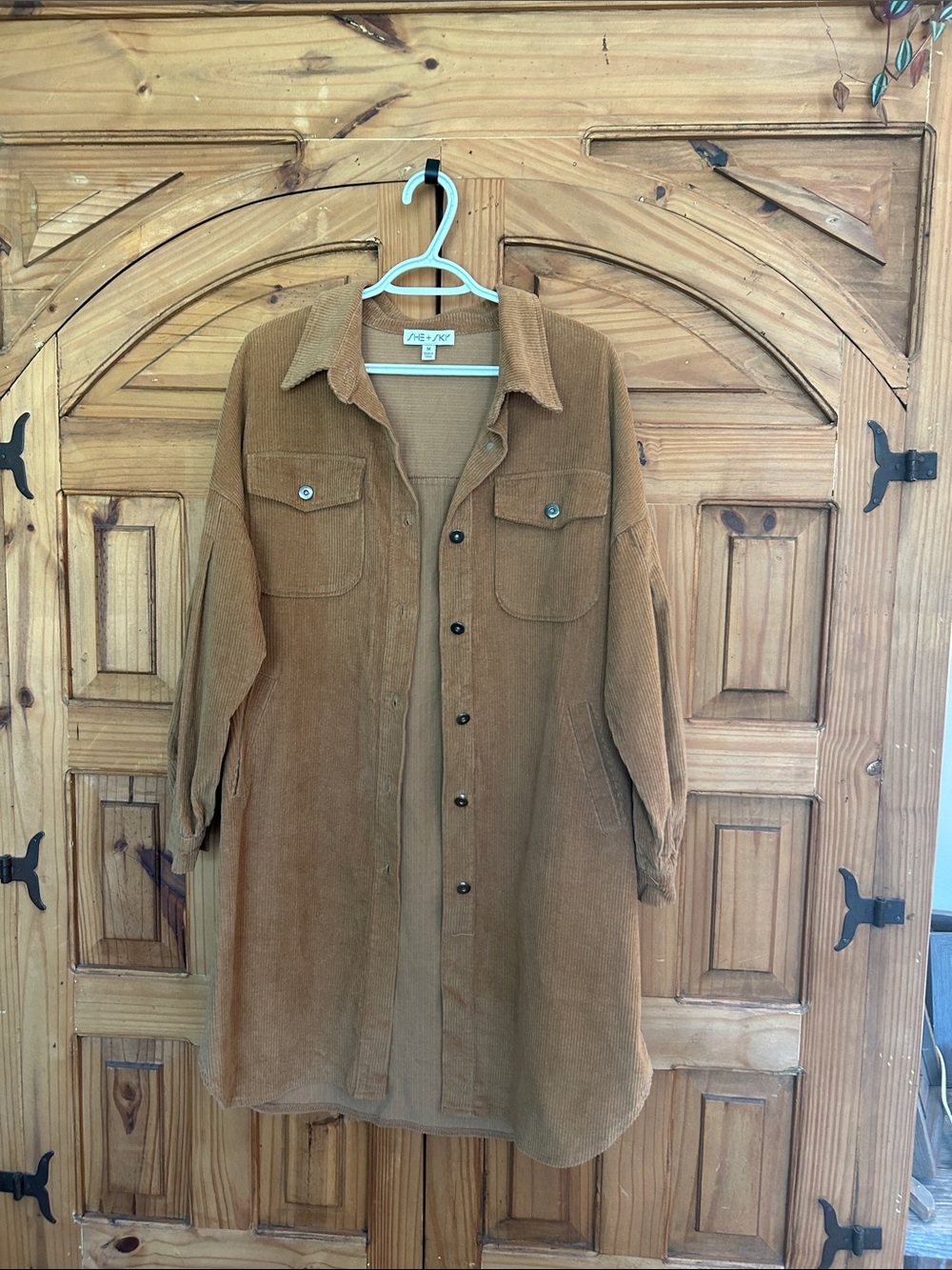 SHE+SKY Long Corduroy Shacket